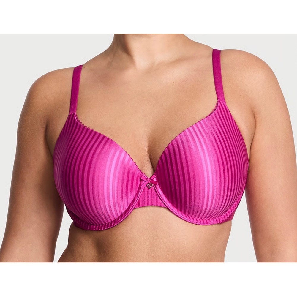 Victoria's Secret Body by Victoria Light Lined Full Coverage Bra Pink Stripe 36D